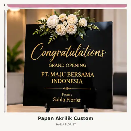 Papan Bunga Akrilik Solear